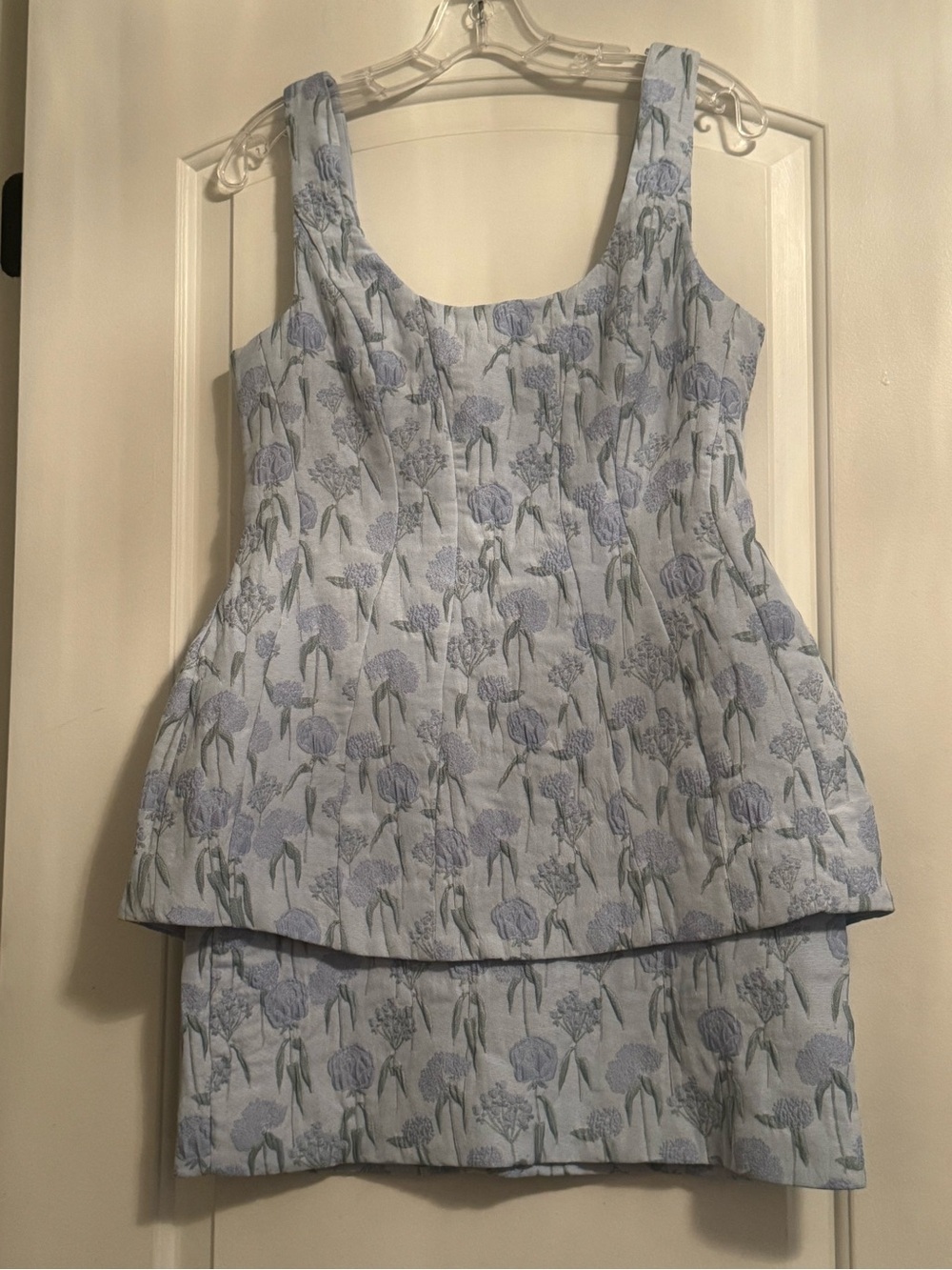 Amanda Uprichard Empire Floral Jacquard Minidress